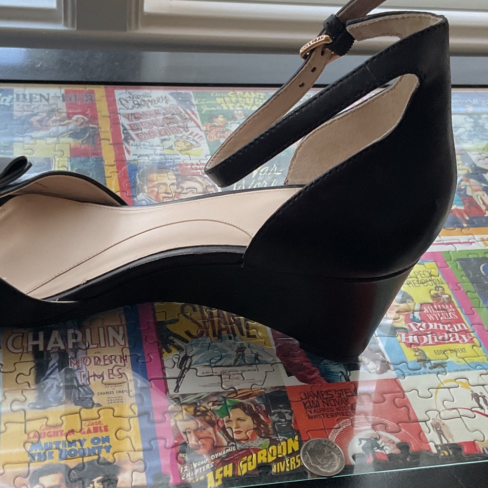 NEW Cole Haan Black Ankle Strap Heels - Picture 2 of 6